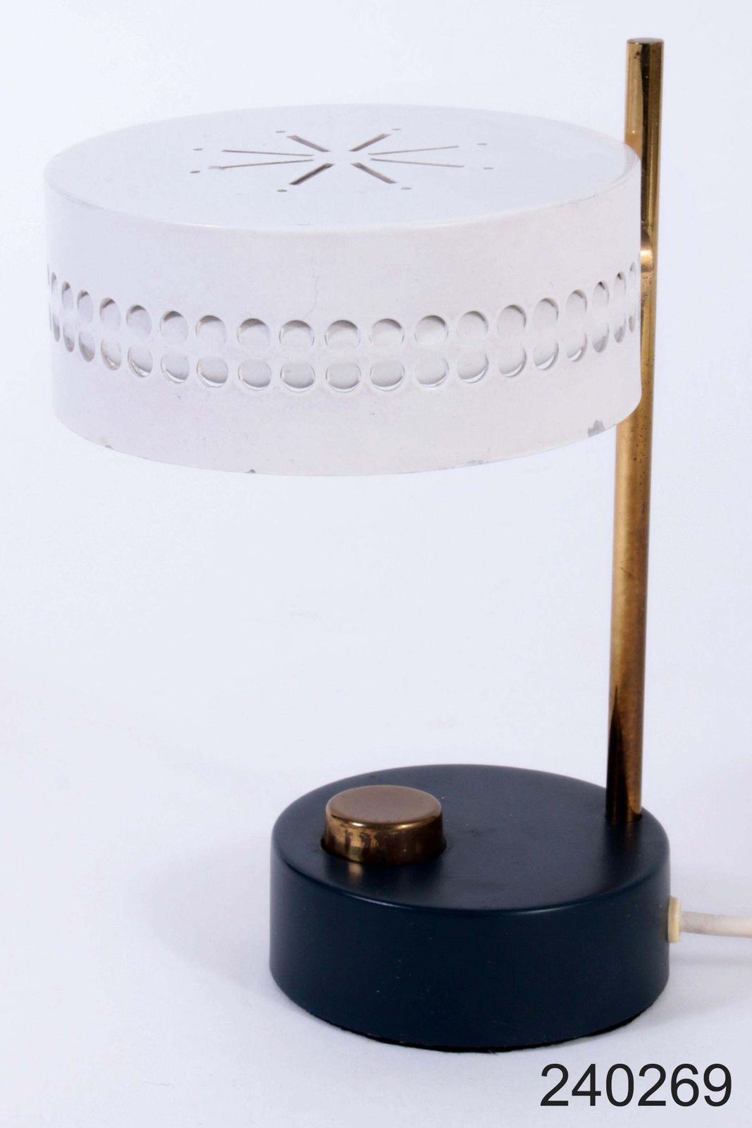 photo vinterior Mathieu Matégot Rare Table Lamp France 1955