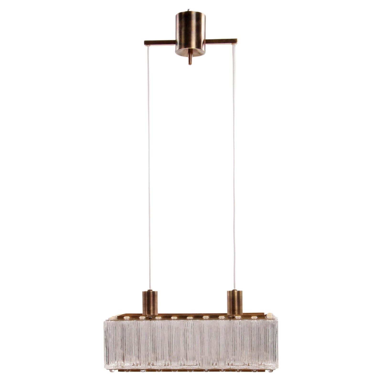 Rare Rectangular Pendant Lamp Nordlys Light By Eric Warna