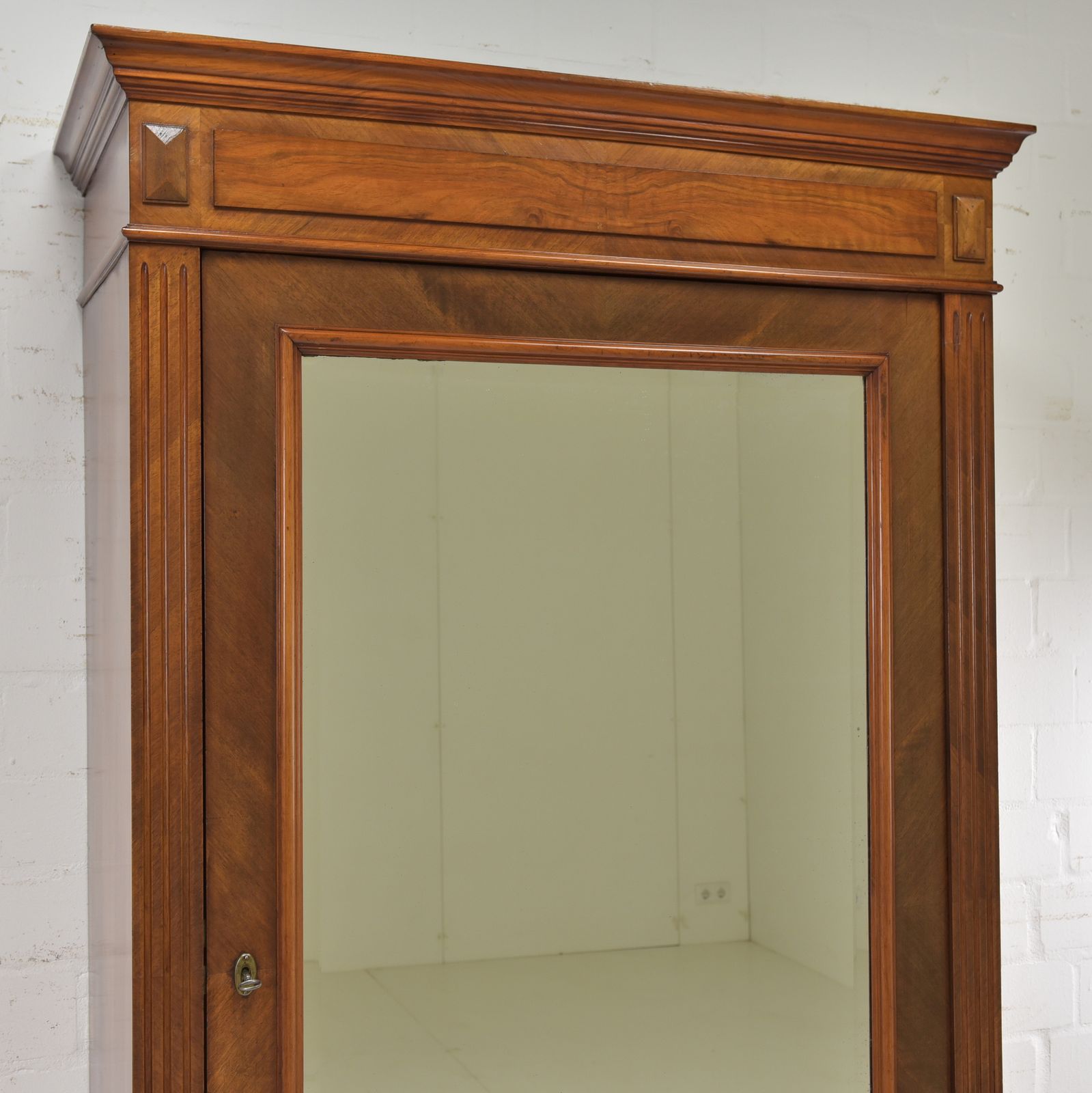 photo furniture Antique! One Door Wardrobe Restored Wilhelminian Style Walnut Hall Cupboard