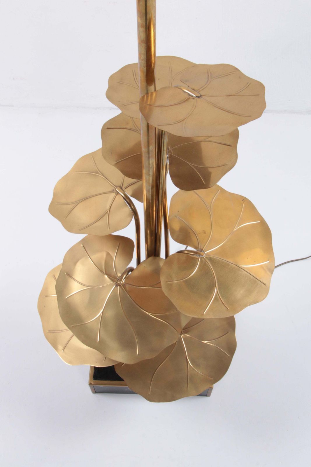 Maison Jansen Floor Lamp Of Gilded Brass With Marble Base, 1970 France photo 4272.0