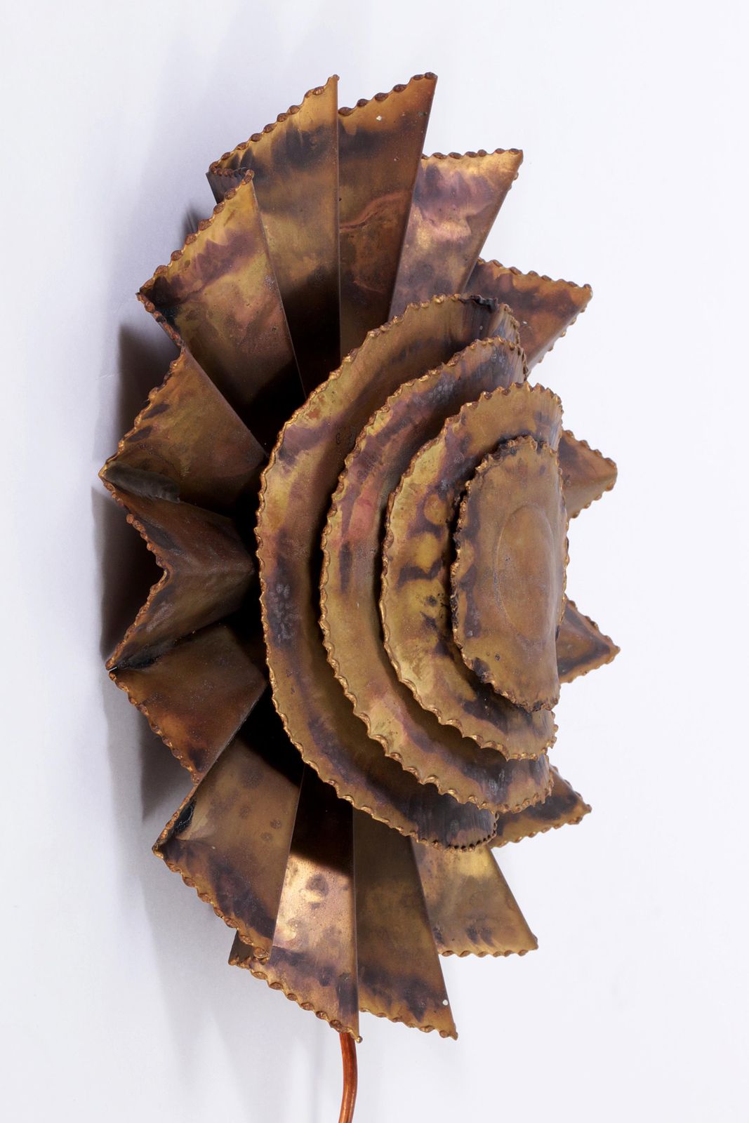 Brass Flower Wall Lamp By Svend Aage Holm Sørensen For Holm Sørensen photo vintage