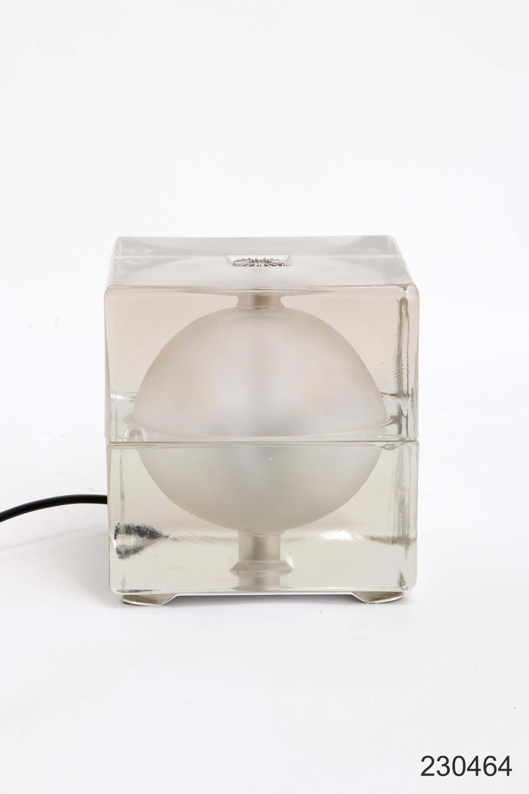 photo buy Alessandro Mendini “Cubosfera” Table Lamp Metal Crome Glass 1968 Italy