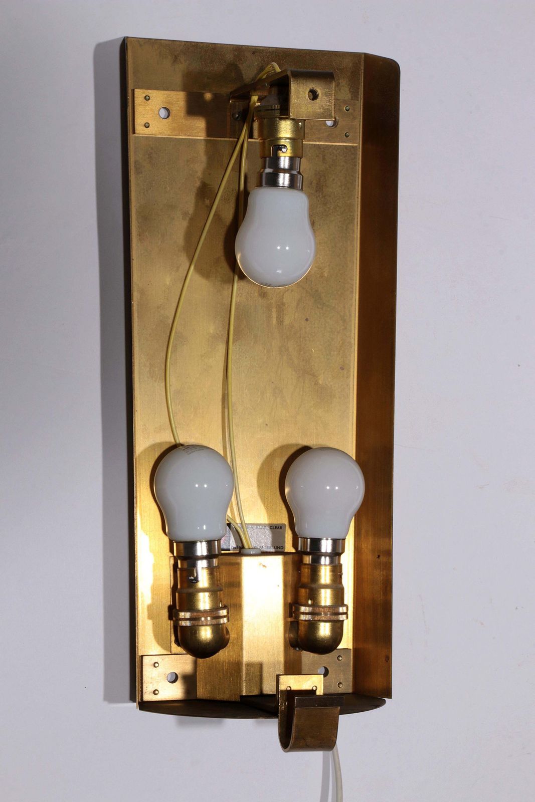 photo vinterior Orrefors Design Xxl Wall Lamps By Carl Fagerlund Glass And Brass, 1960s