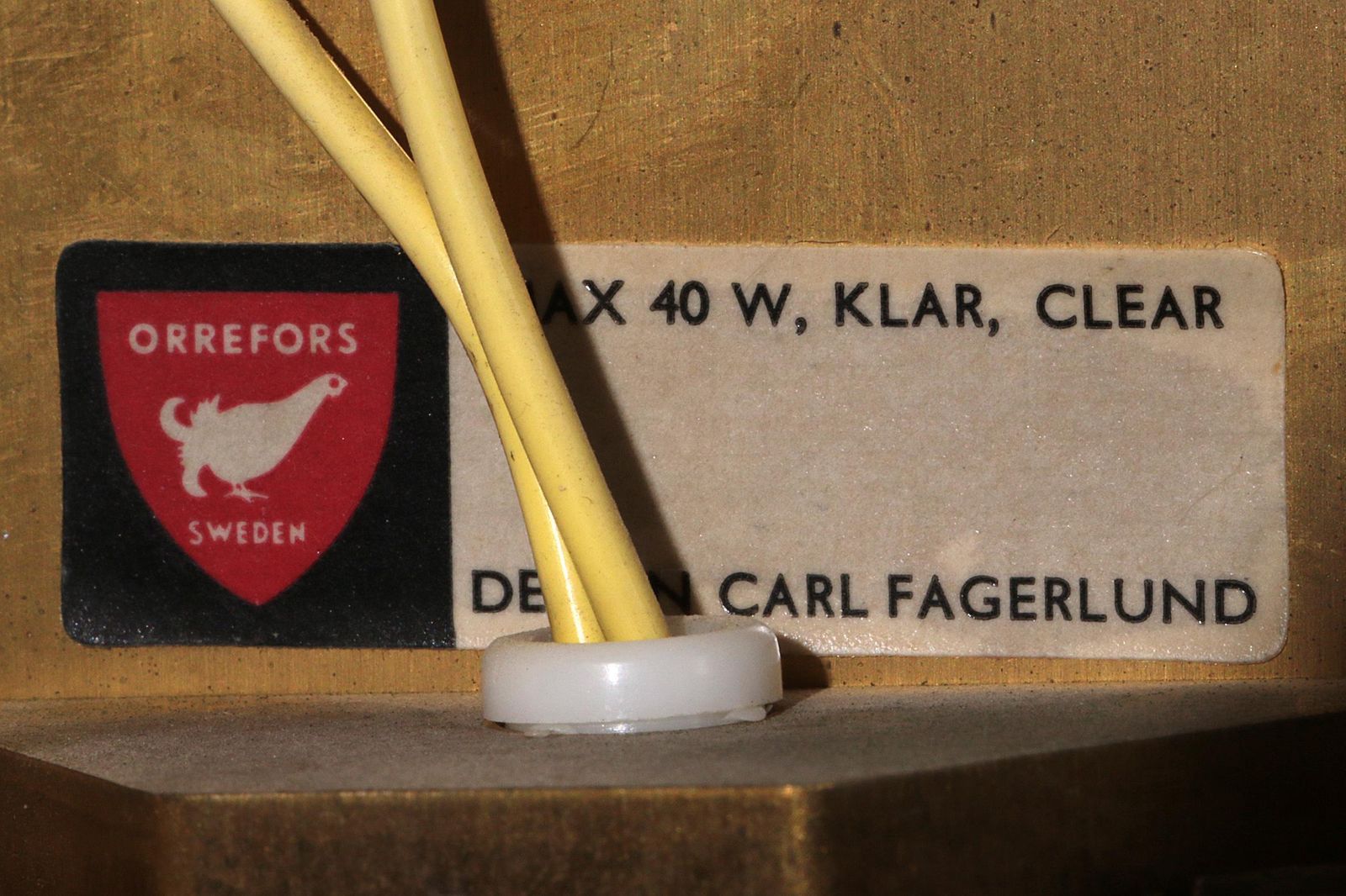 photo buy Orrefors Design Xxl Wall Lamps By Carl Fagerlund Glass And Brass, 1960s