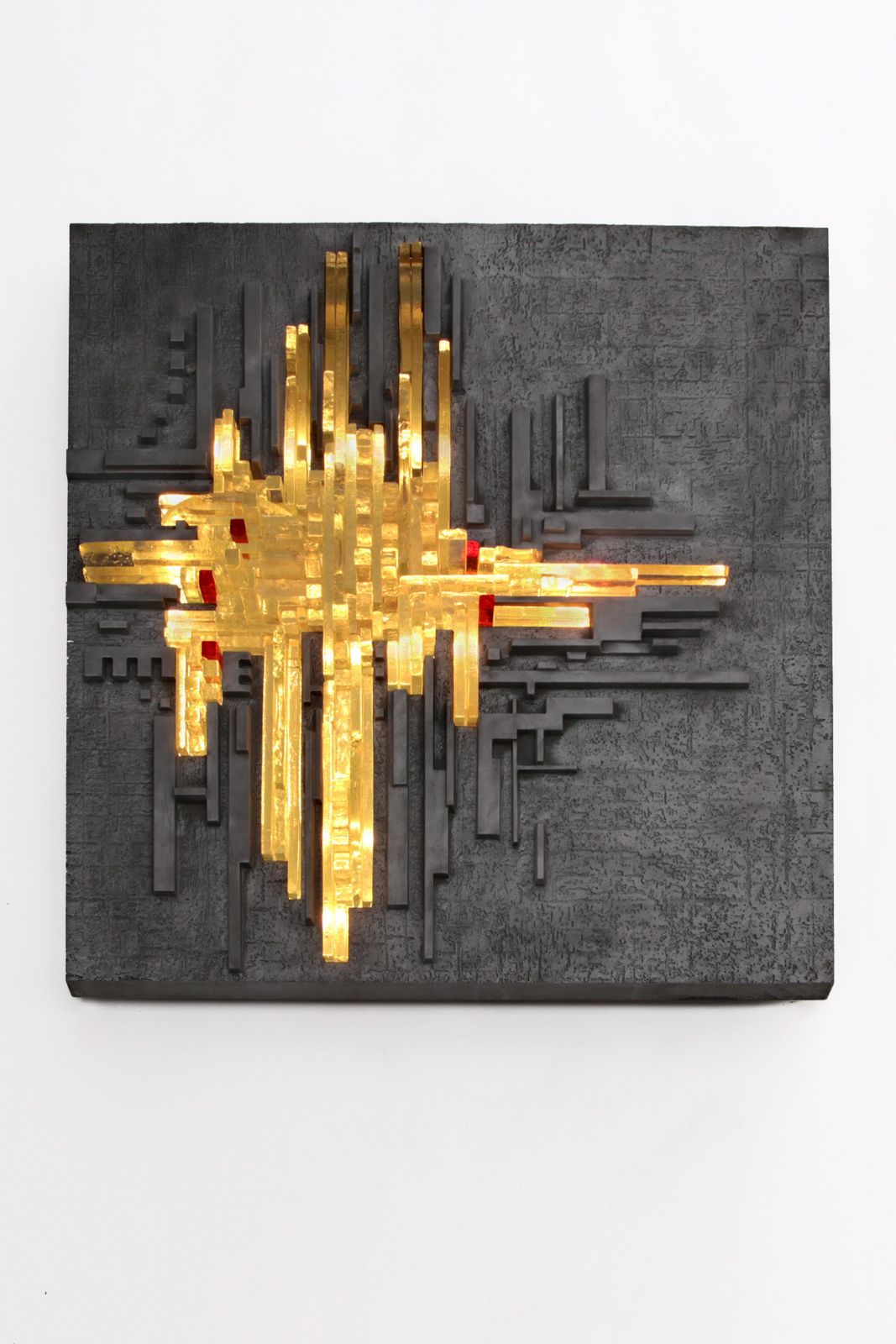 Vintage "Rottura Spaziale" Murano Glass Wall Lamp By Akikaze For Poliarte photo furniture