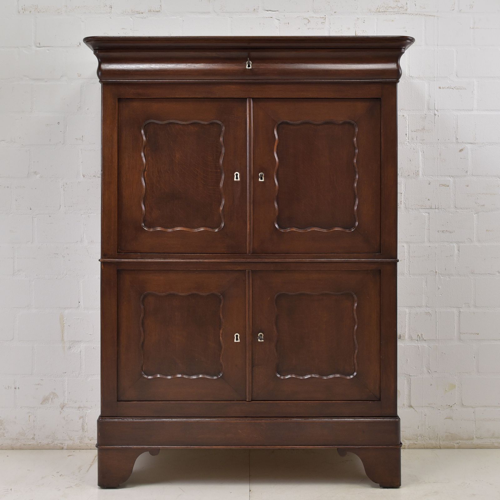 Antique! Vertiko Restored Louis Philippe Circa 1870 Oak Tall Chest Of Drawers photo furniture
