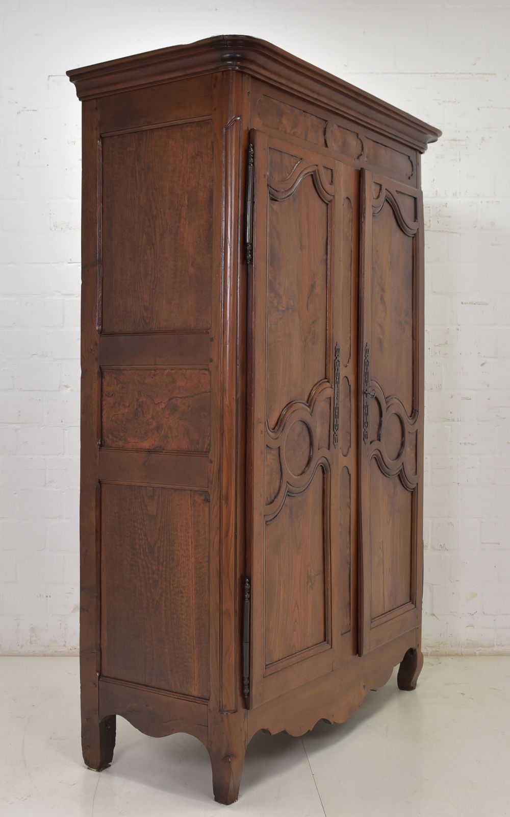 Furniture Antique! Hallway Cupboard Restored Baroque Oak Walnut Around 1780 Shelving Unit photo
