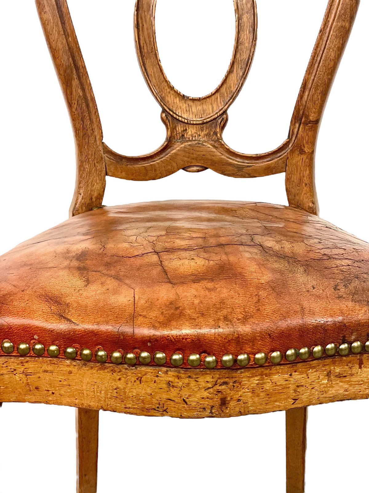 Louis Philippe Walnut And Leather Side Chair photo buy