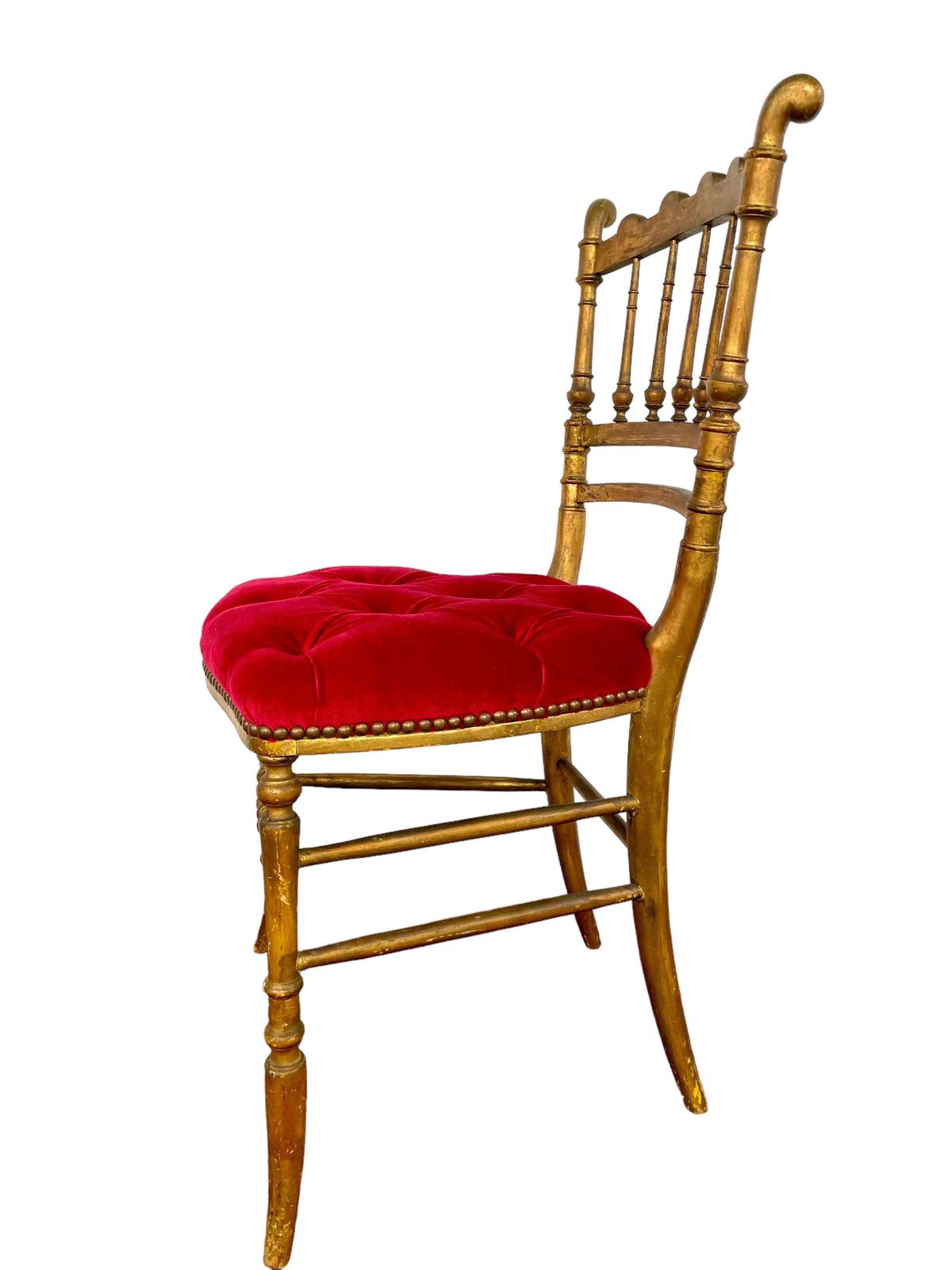 1880s Set Of 2 French Giltwood Opera Chairs photo Furniture