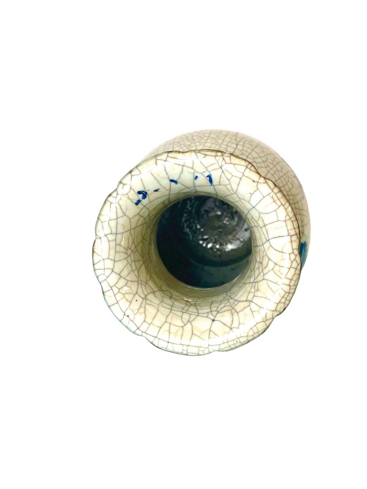 Home Decor Chinese Nanjing Crackleware Blue And White Vase photo