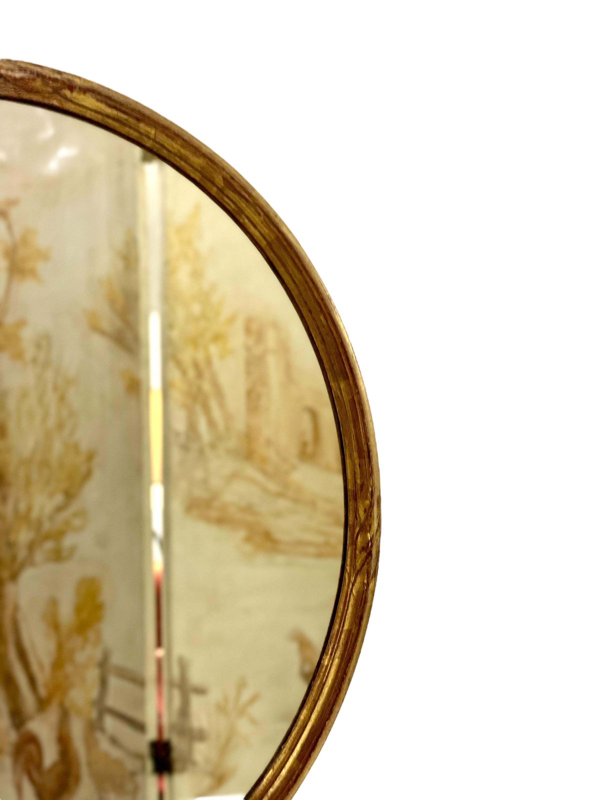 20th Century Carved Giltwood Oval Wall Mirror photo furniture