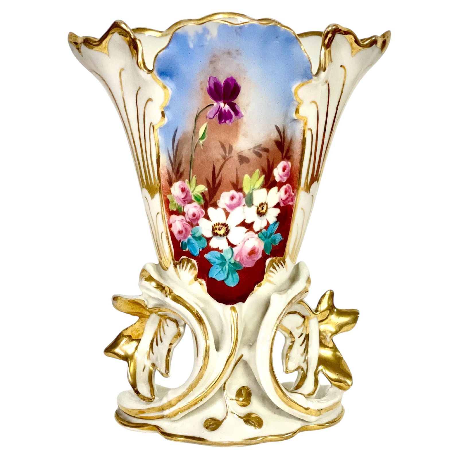 19th Century Porcelaine De Paris Wedding Vase