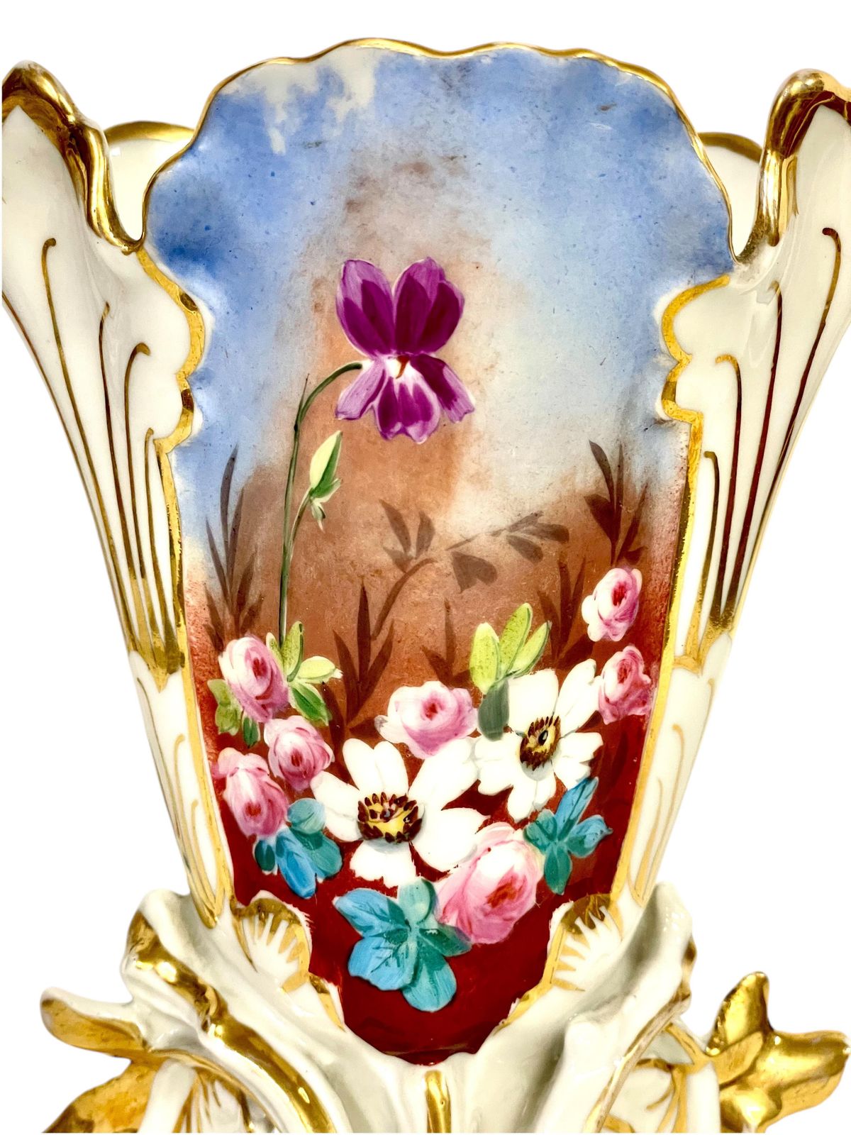 19th Century Porcelaine De Paris Wedding Vase photo 518.0