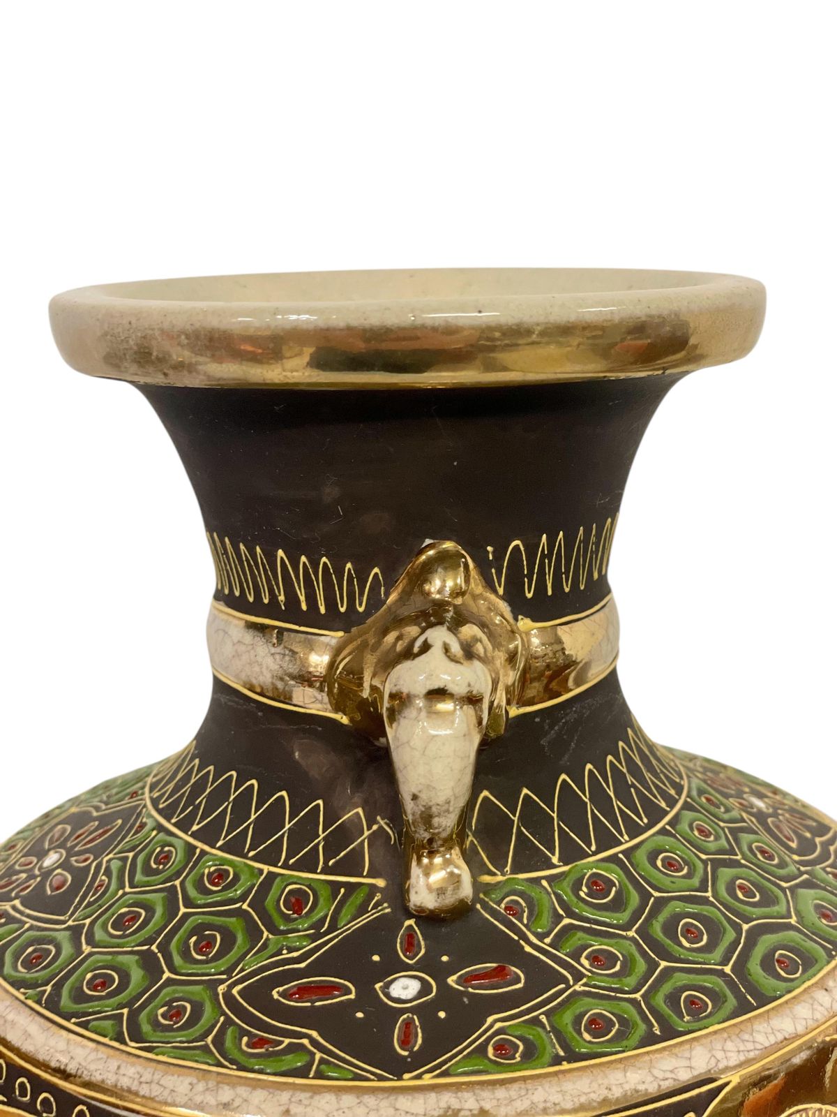 photo for sale Pair Of Early 20th Century Japanese Satsuma Vases