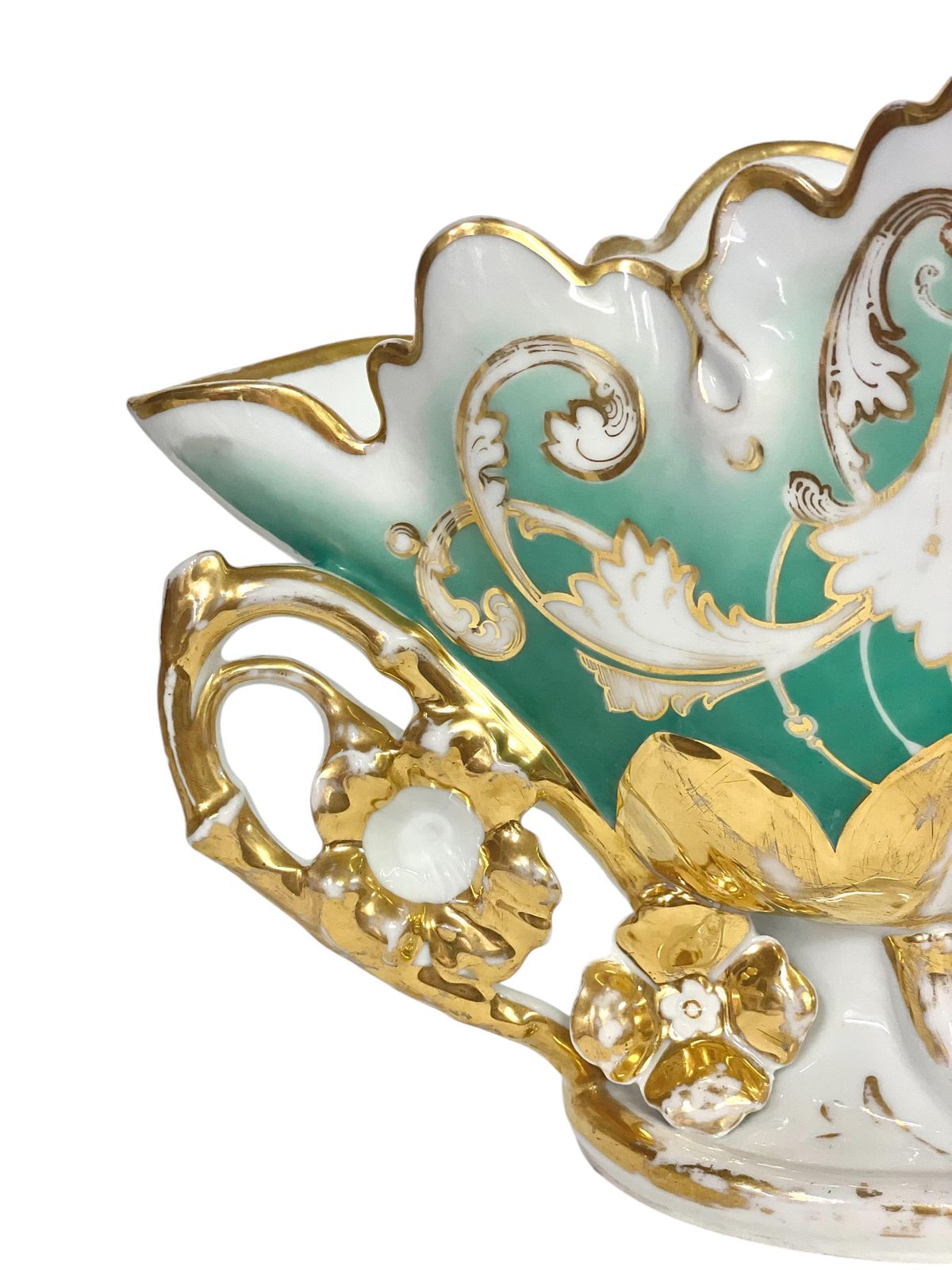 photo for sale 19th Century Gold And Polychromed Paris Porcelain Vase