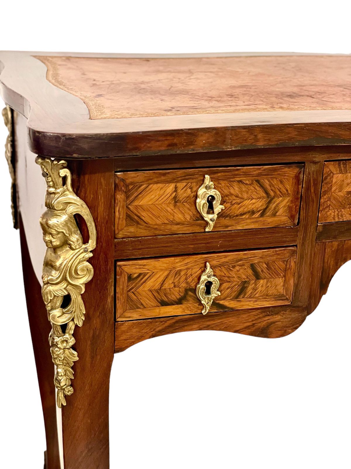 8349.0 1750s Gilt Bronze Mounted Writing Lady Desk, By Adrien Delorme photo