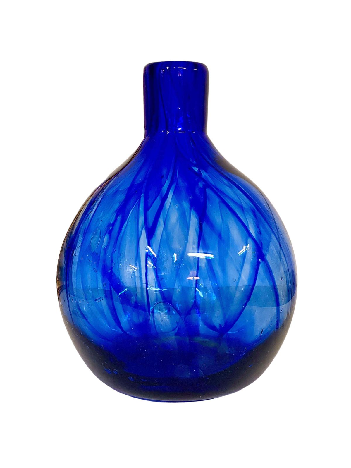 photo furniture Blue Blown Glass Vase By Jean Claude Novaro