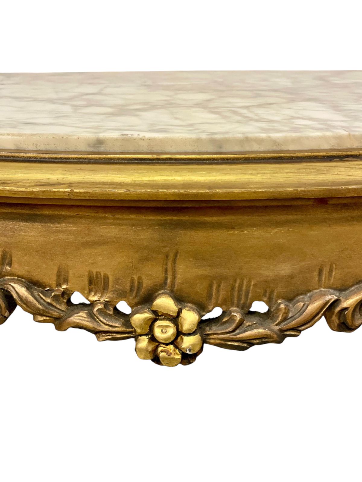 20th Century Louis XV Style Giltwood And Marble Top Coffee Table photo for sale