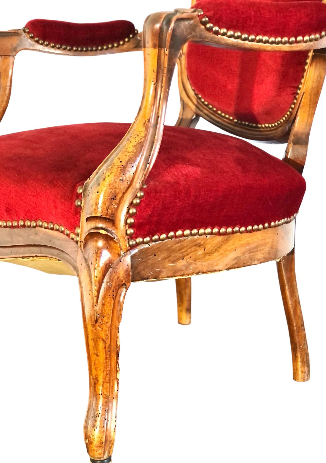 19th Century Pair Of Louis Philippe Period Walnut Armchairs photo vinterior