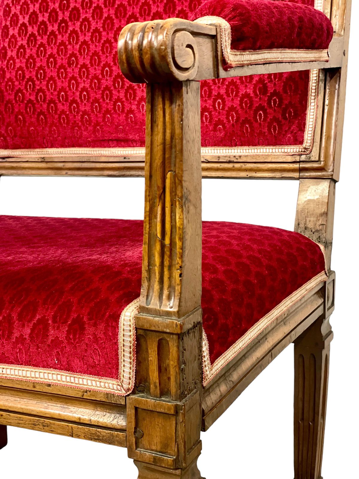 photo furniture 18th Century Louis XVI Walnut Armchair Attributed To Jean Nicolas Blanchard