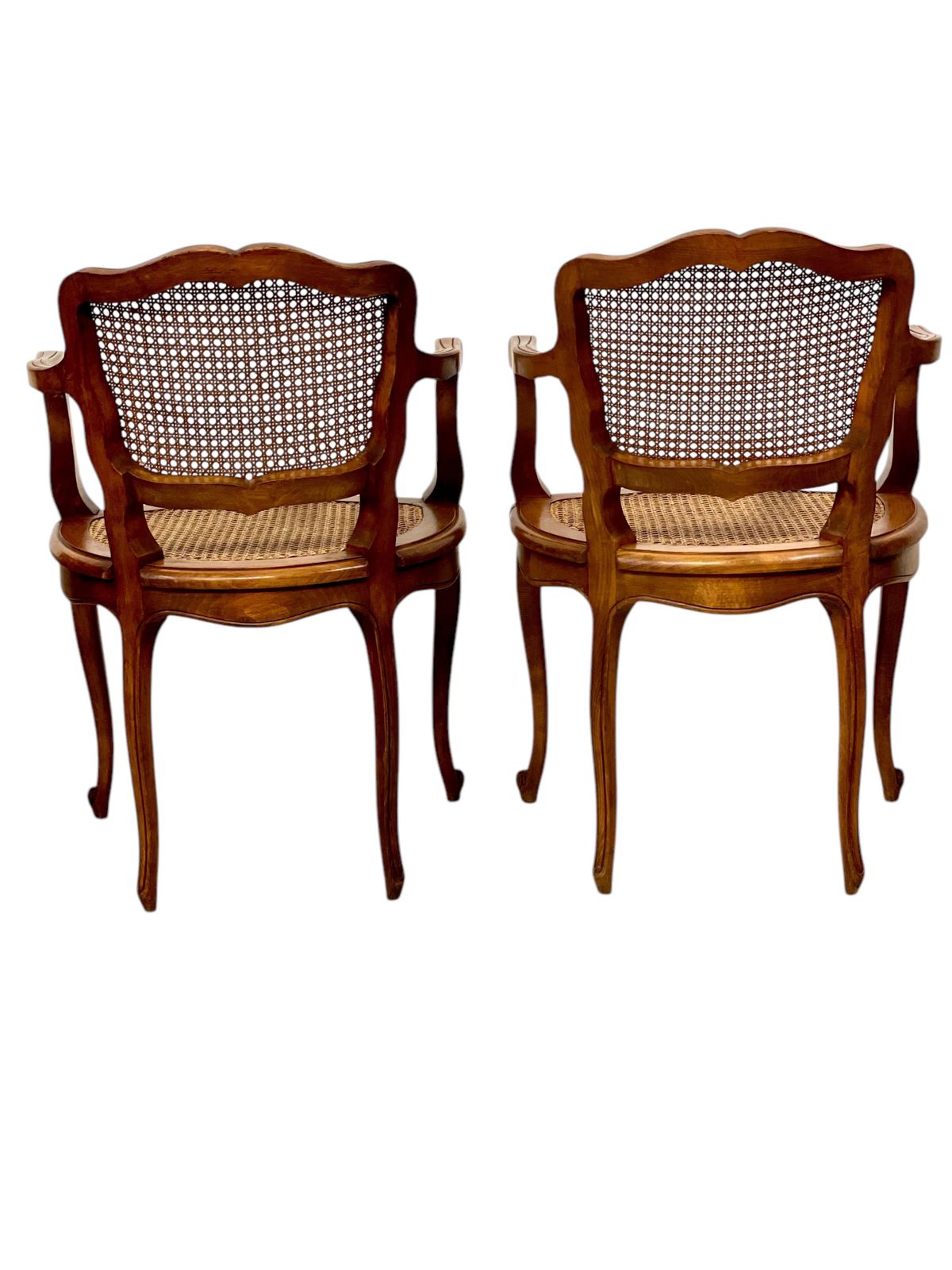 Early 20th Century Pair Of Louis XV Style Caned Fauteuils photo buy