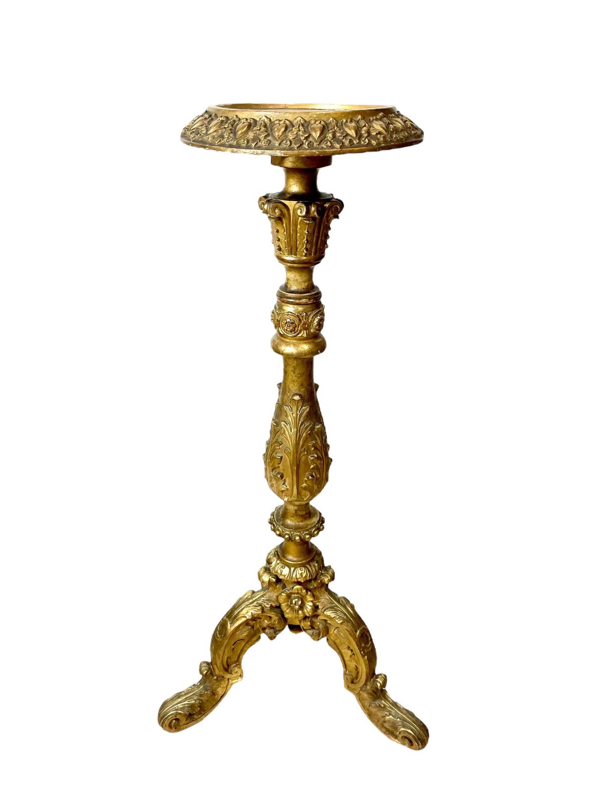 Louis XV Style Giltwood Pedestal photo vintage