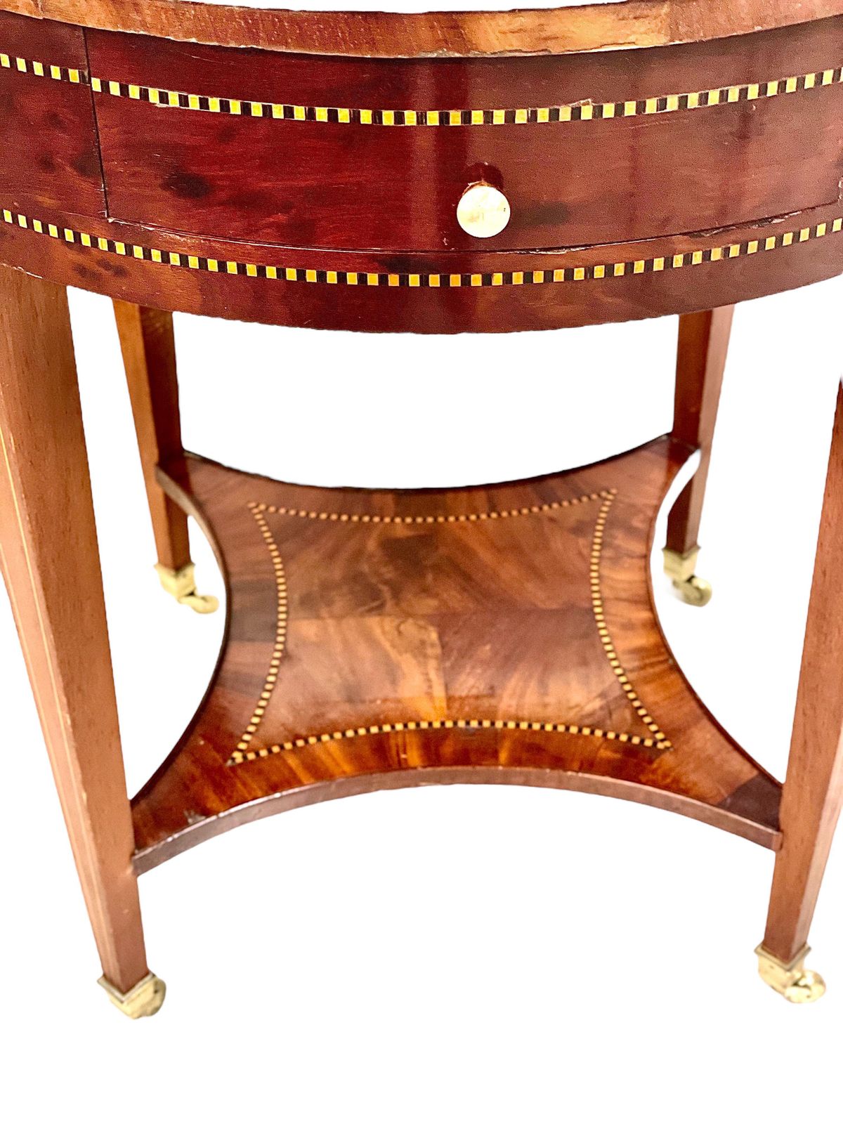 19th Century Marquetry Inlaid Gueridon Table photo for sale