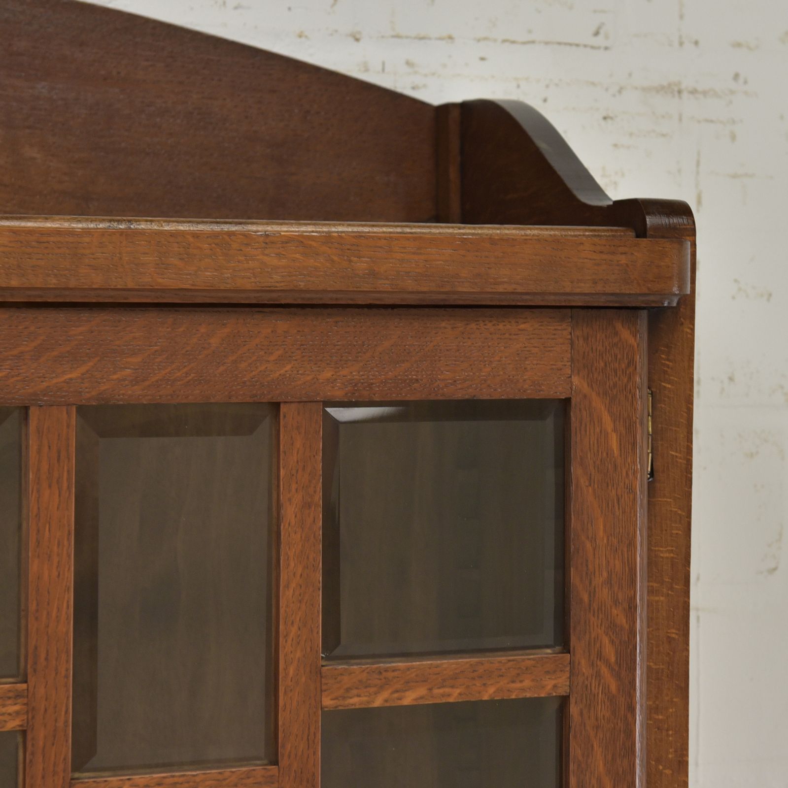 Antique! Bookcase Restored Art Nouveau / Art Deco Oak Display Cabinet photo buy