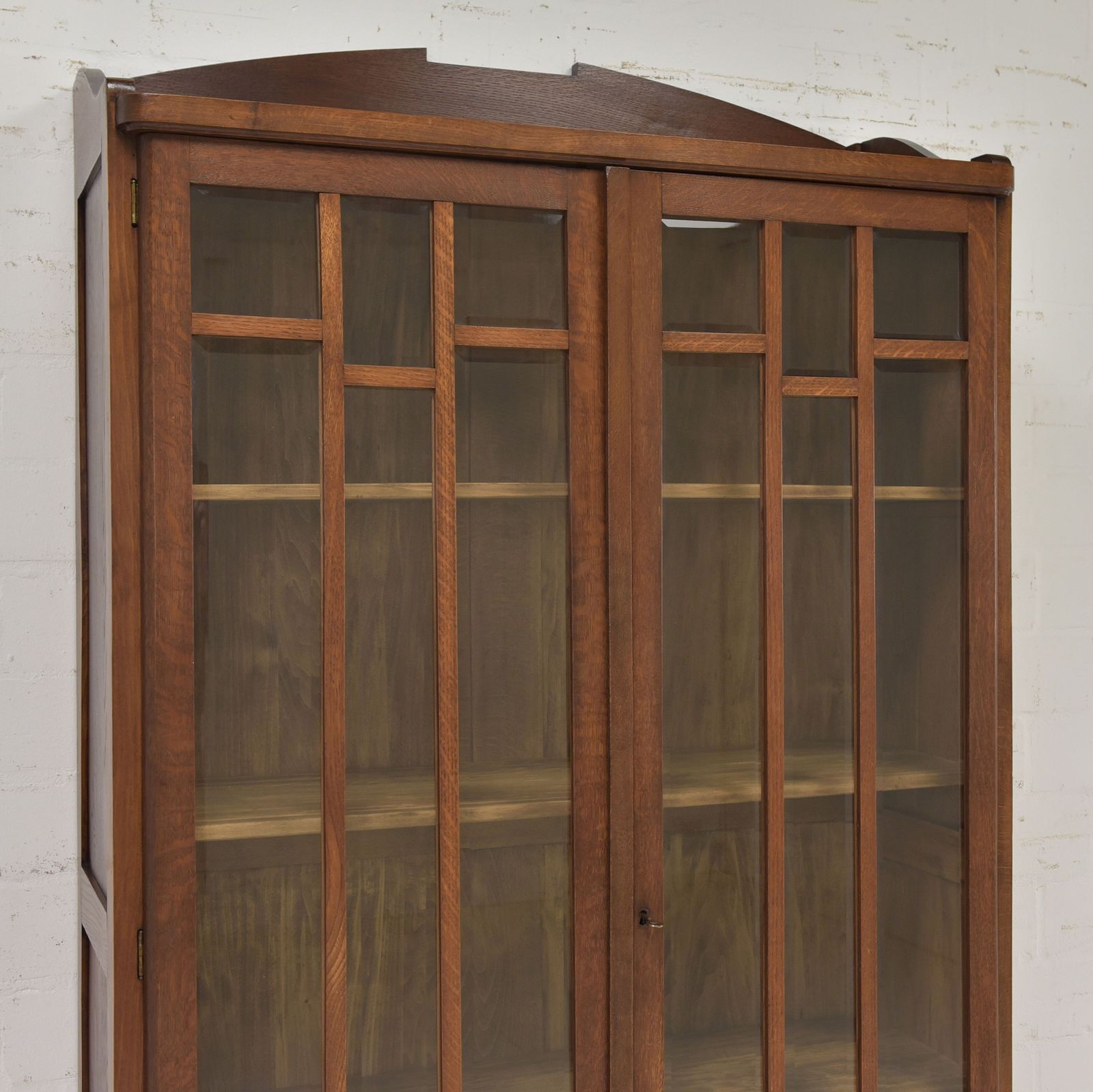 photo furniture Antique! Bookcase Restored Art Nouveau / Art Deco Oak Display Cabinet