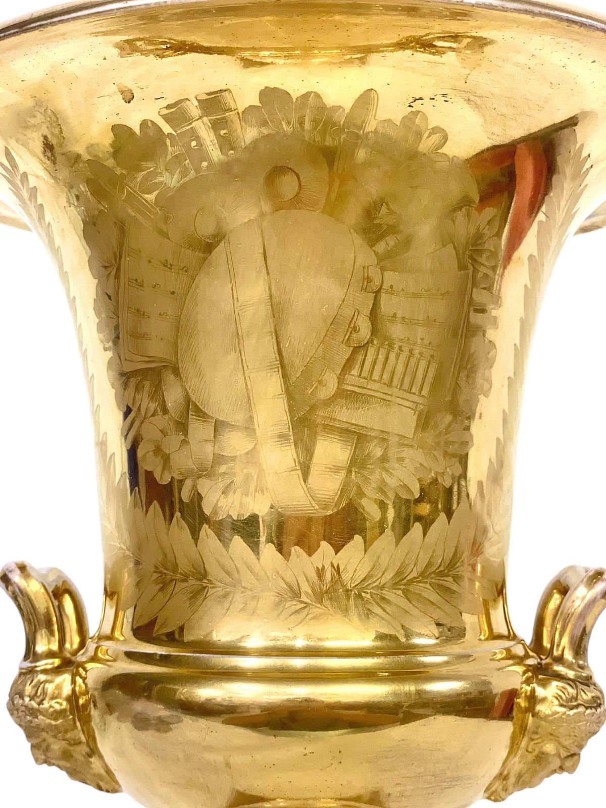 Large Gilt Porcelaine De Paris Medici Vase photo buy