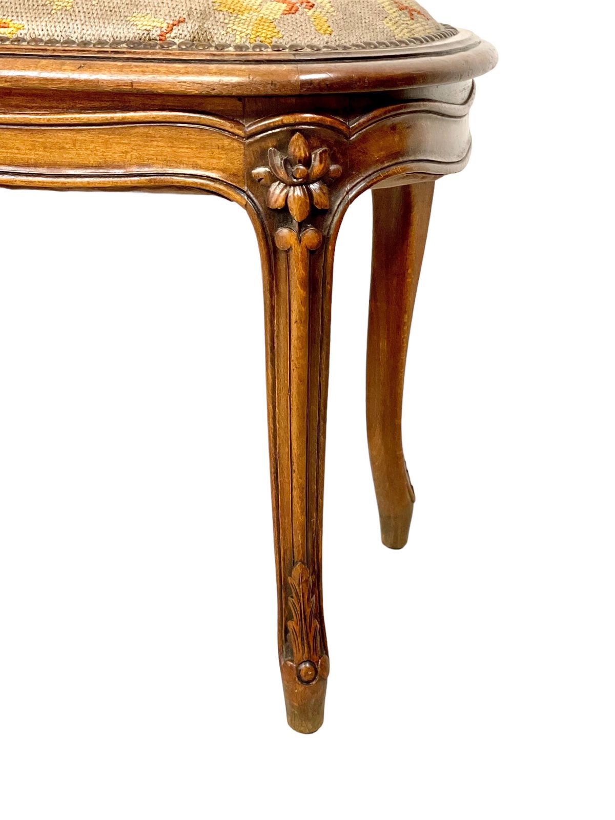 19th Century French Régence Style Walnut Piano Bench Or Stool photo for sale