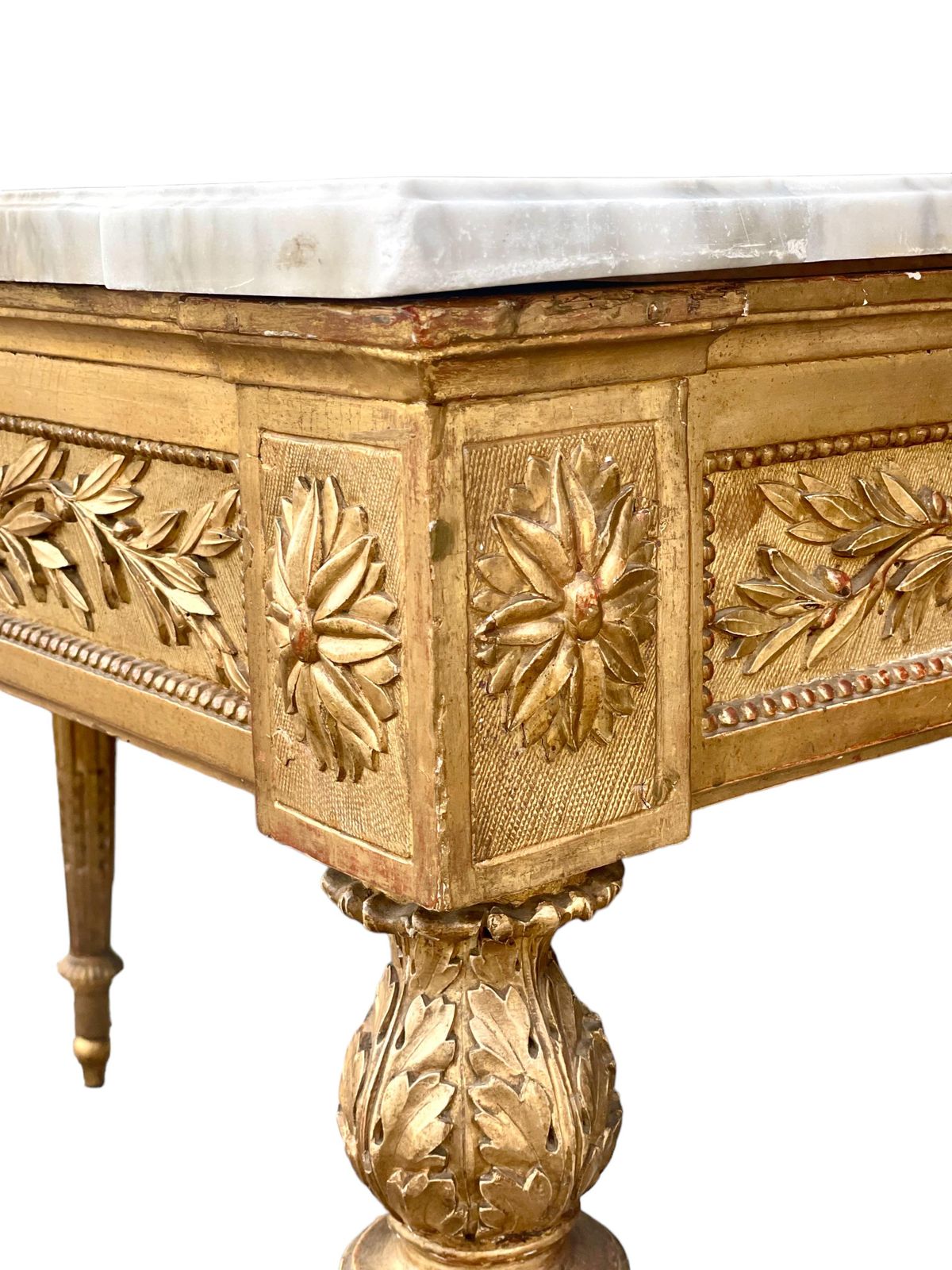 18th Century Opulent And Large Louis XVI Period Giltwood Console Table photo for sale