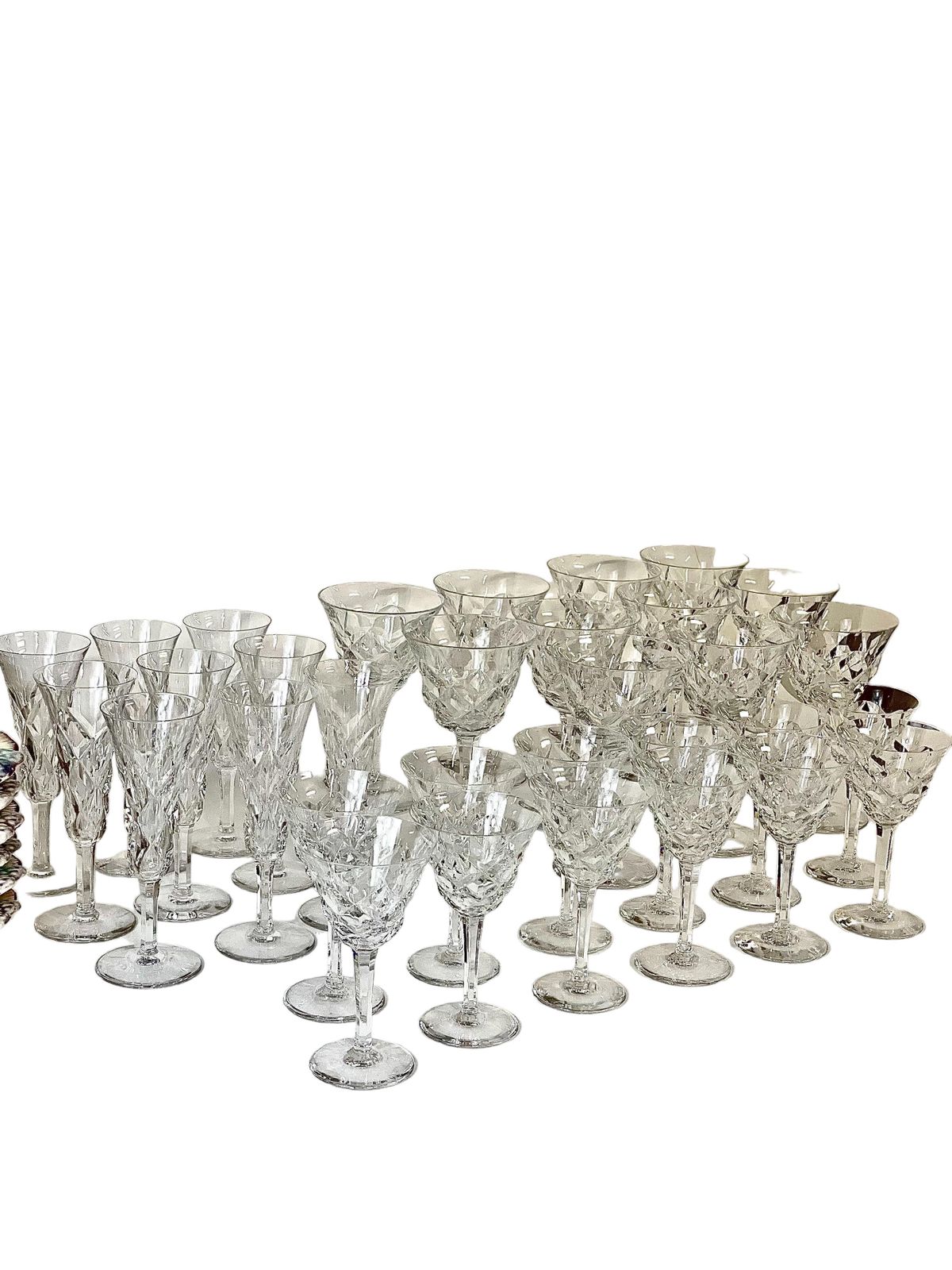 Set Of Ten Saint Louis 'Adour' Series Crystal Wine Or Water Glasses photo for sale