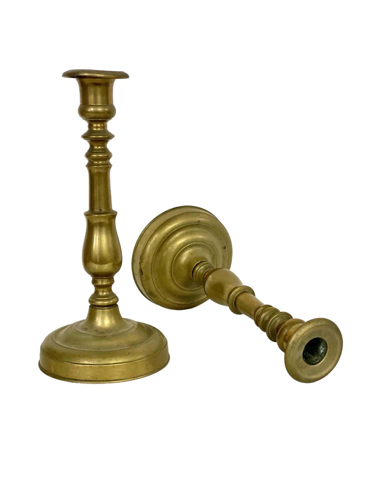 19th Century Pair Of French Bronze Candlestick Holders photo for sale