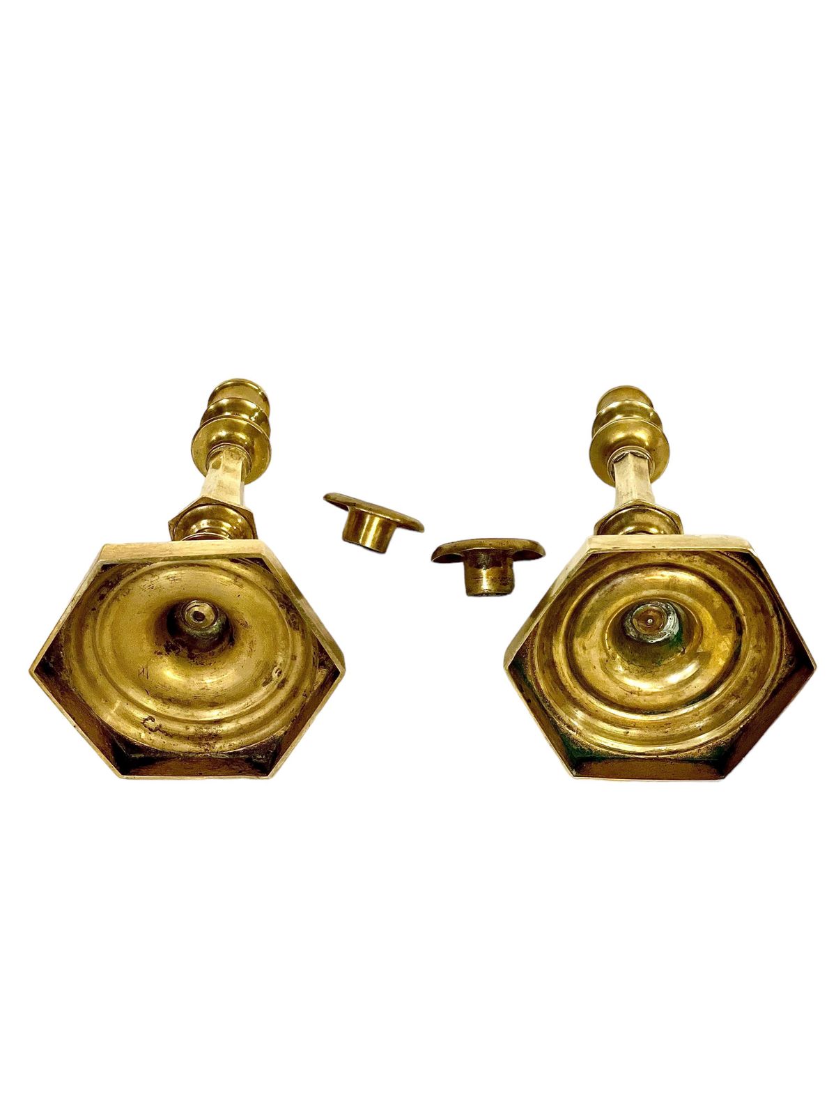 19th Century Pair Of Gilt Bronze Baluster Candlesticks photo 1407.0
