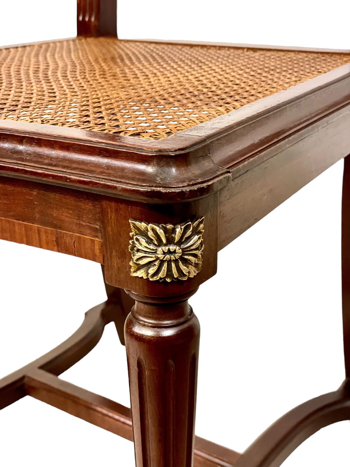 19th Century Pair Of Louis XVI Style French Caned Side Chairs photo Furniture