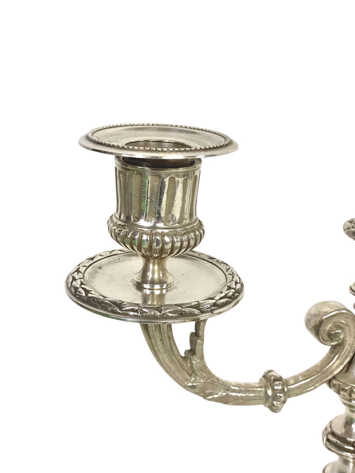 photo furniture 19th Century Pair Of Neoclassical Silver Plated Candelabra
