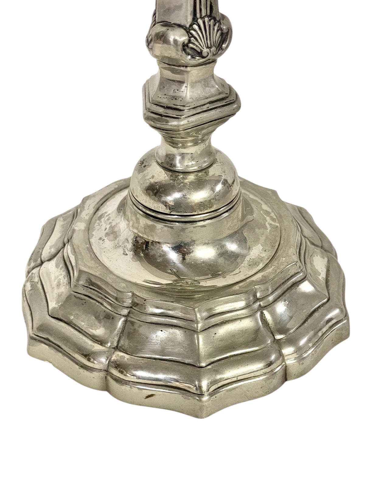 photo for sale 19th Century Pair Of Large Silvered Bronze Candelabras