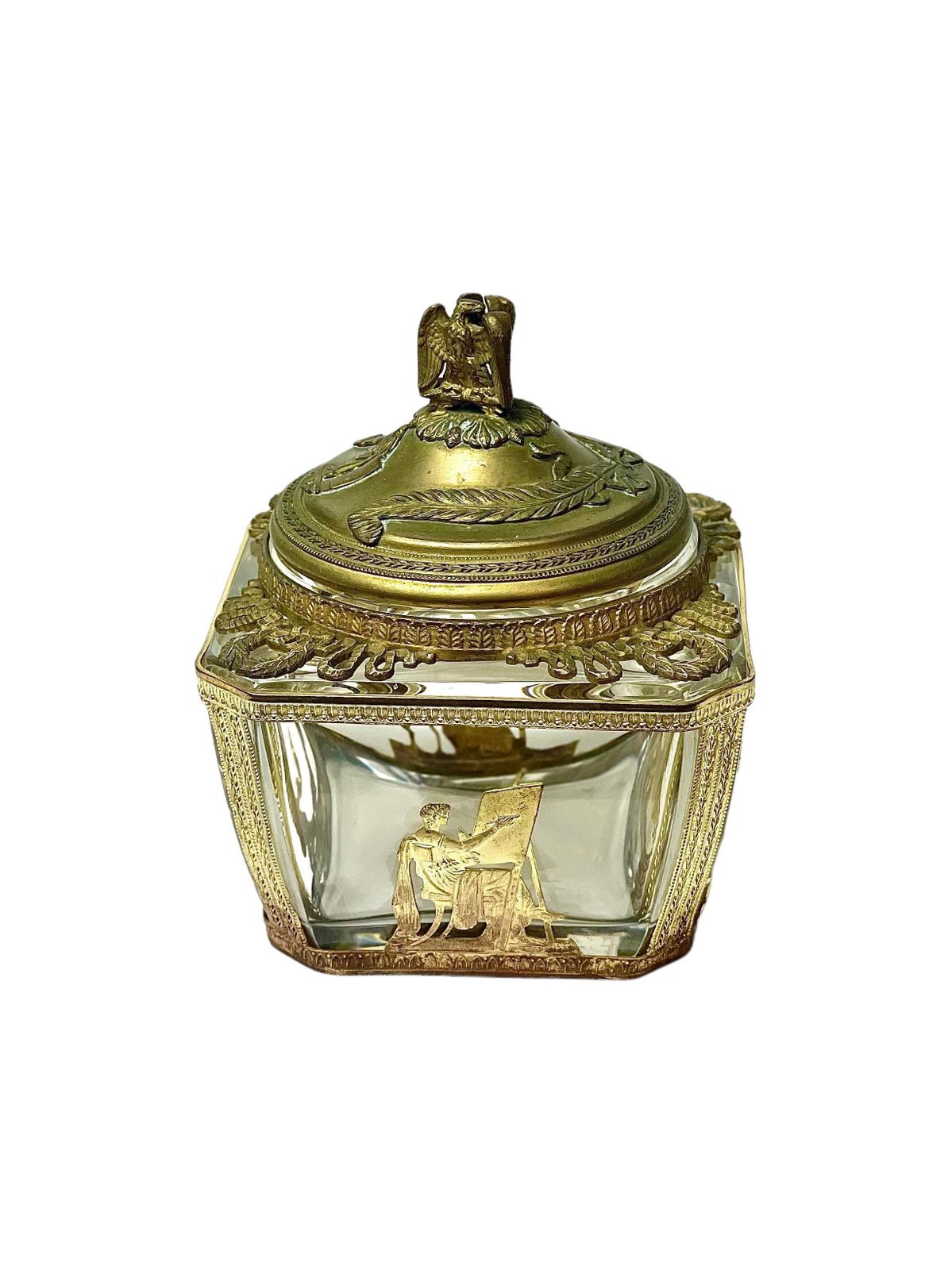 Empire Style Crystal And Brass 'Bonbonnière', Or Sweet Box photo furniture