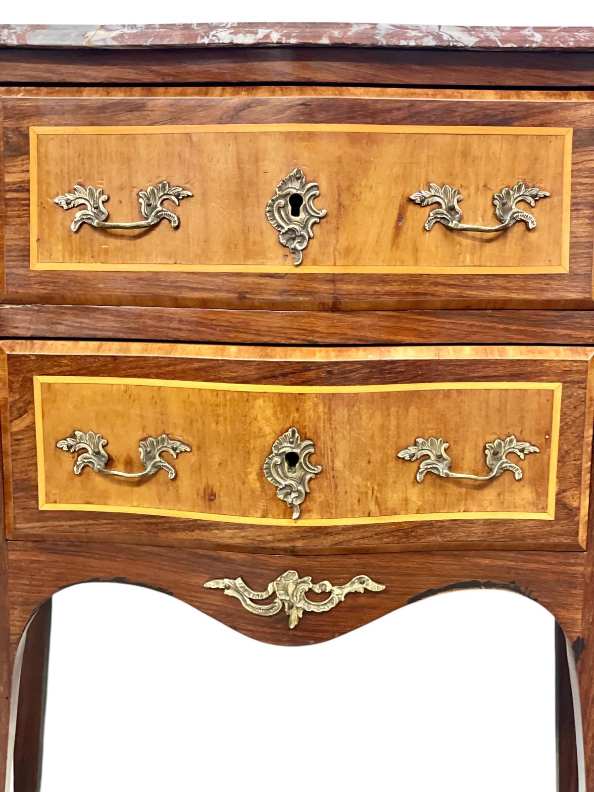 Louis XV Style Petite Marquetry Commode 19th Century photo for sale