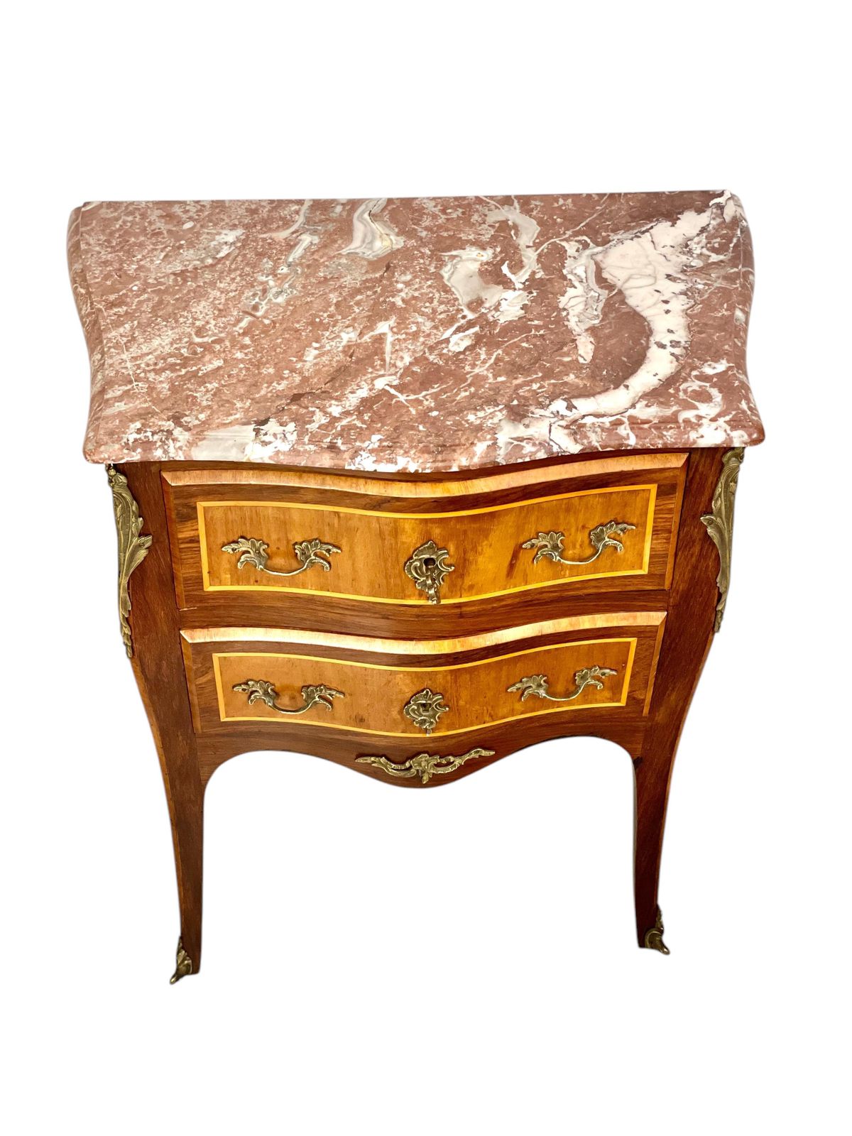 Louis XV Style Petite Marquetry Commode 19th Century photo buy