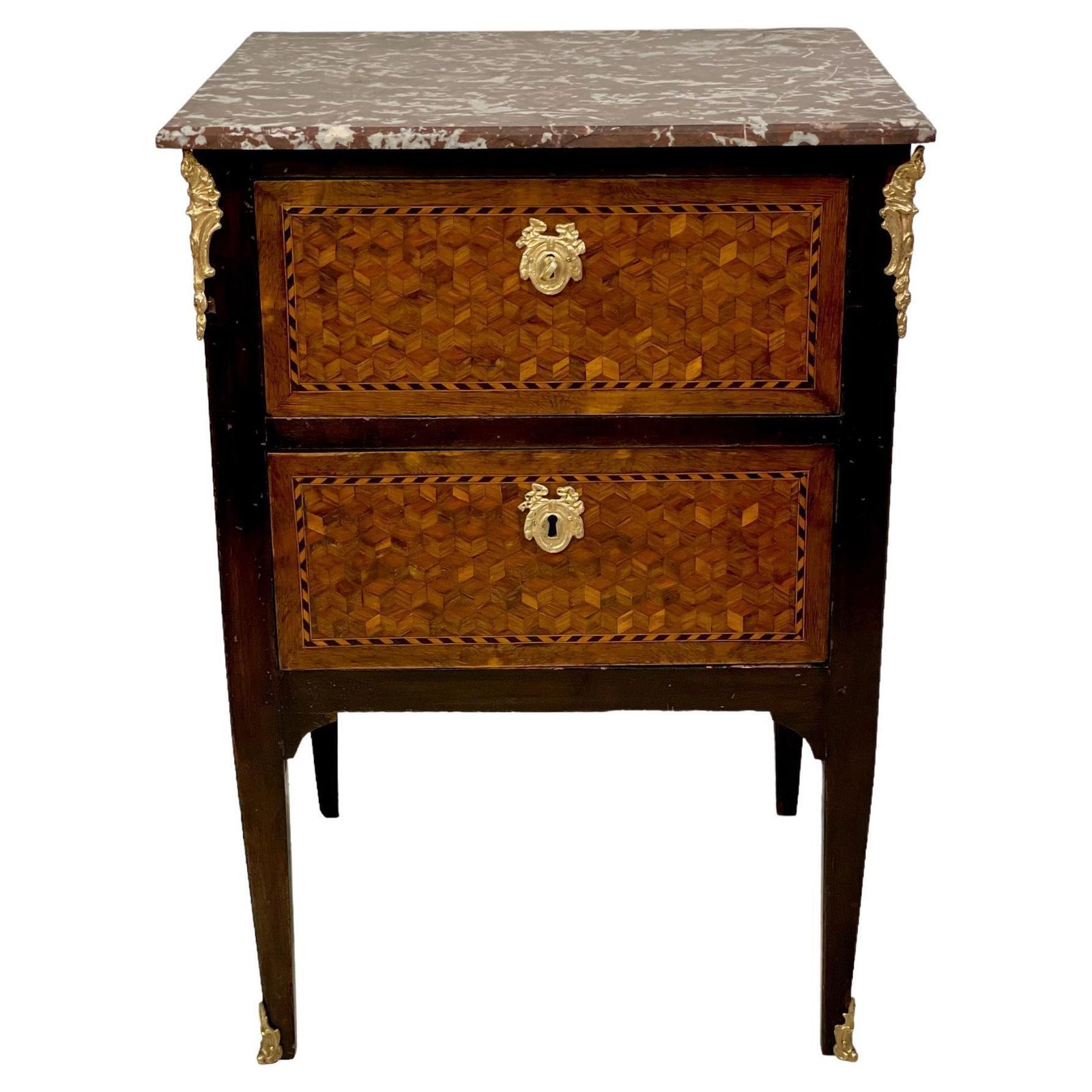 18th Century Louis XVI Period Marquetry Commode