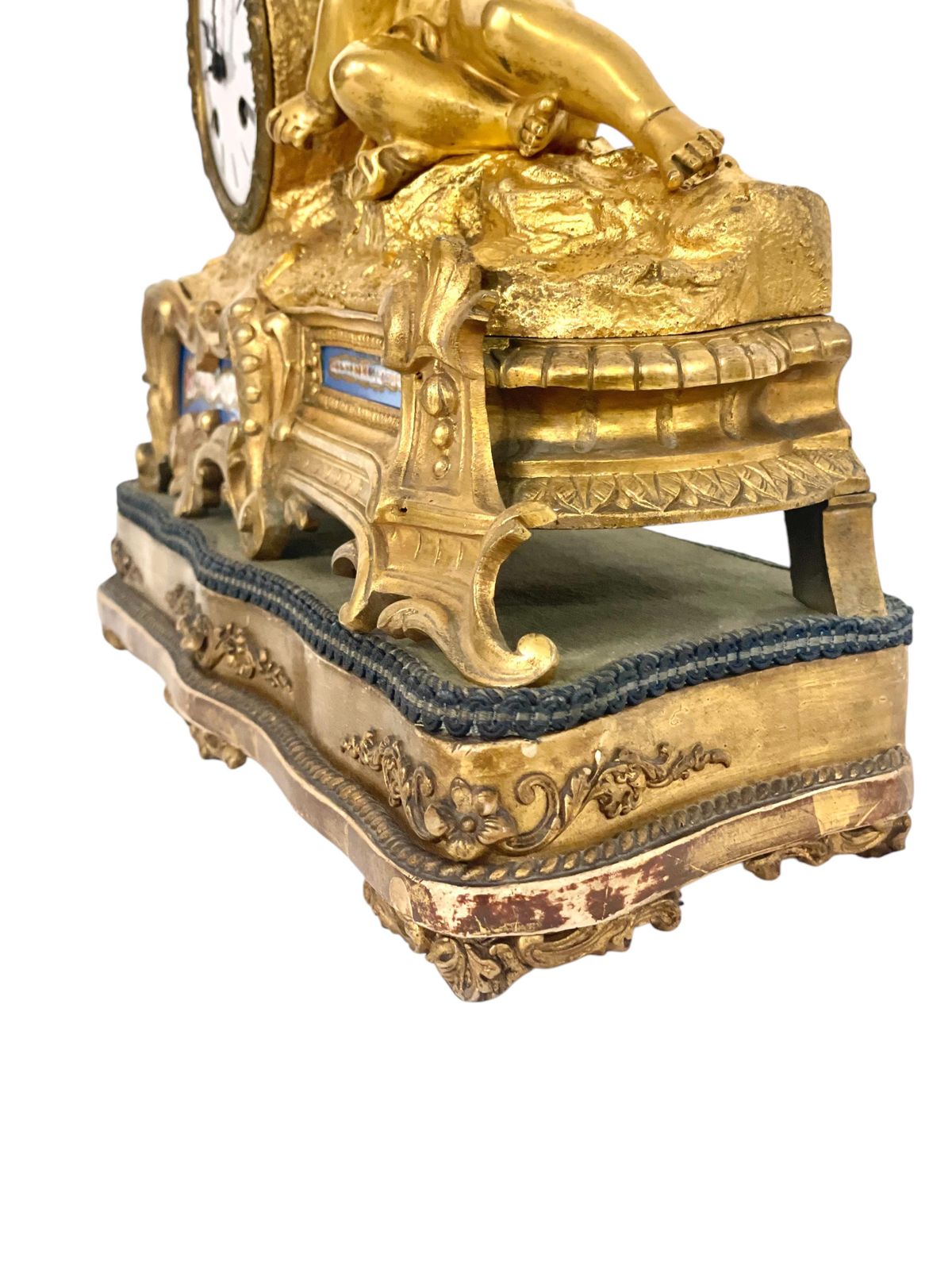 19th Century Gilt Bronze And Porcelain Clock By "Miroy Frères" photo vintage