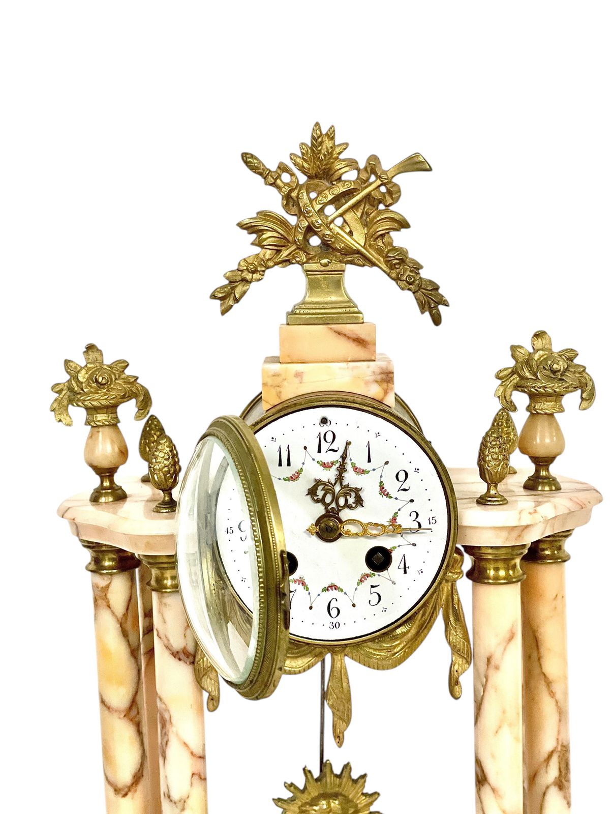 19th Century Large Marble And Ormolu Clock Garniture photo Home Decor