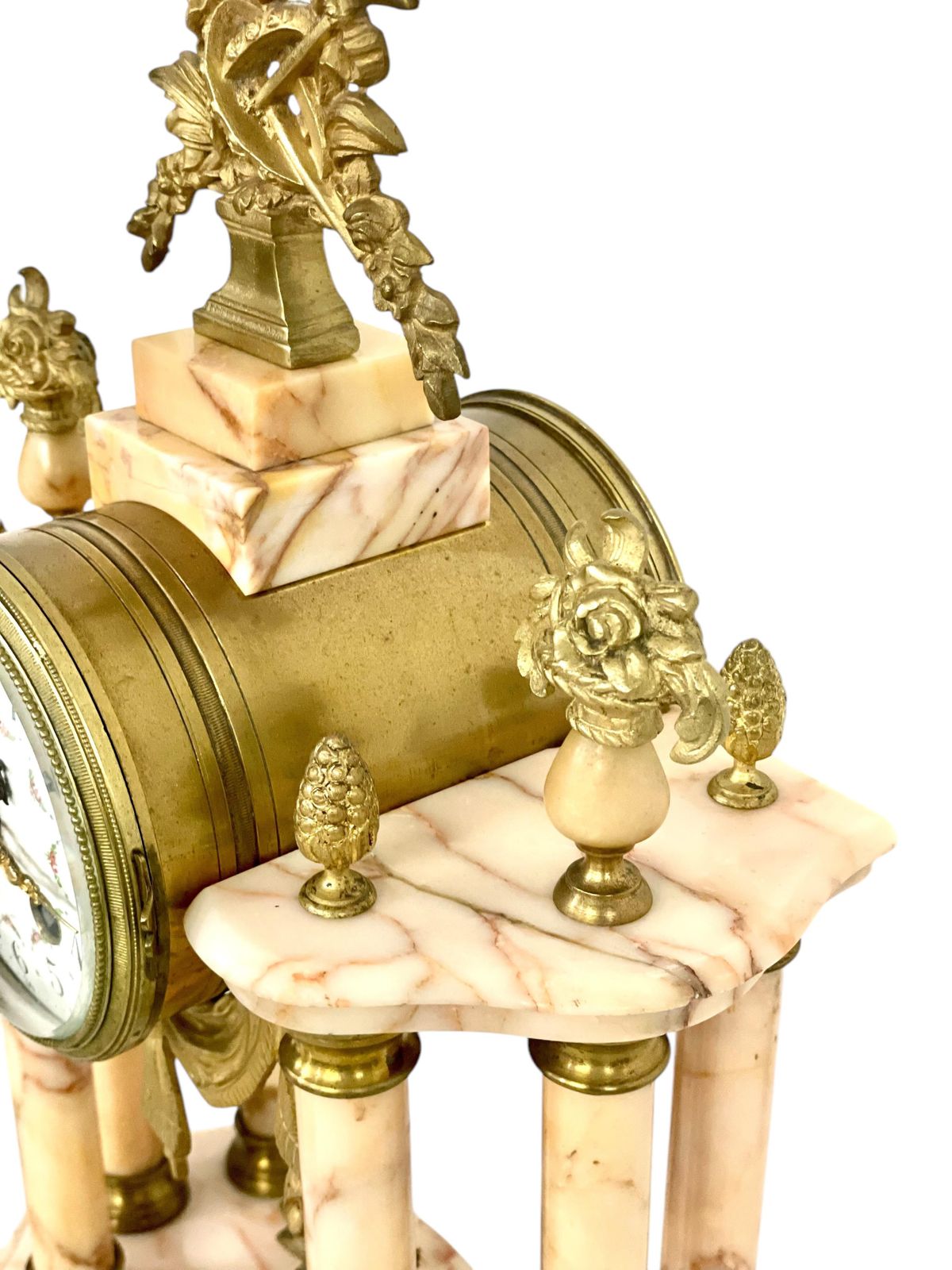 19th Century Large Marble And Ormolu Clock Garniture photo vintage