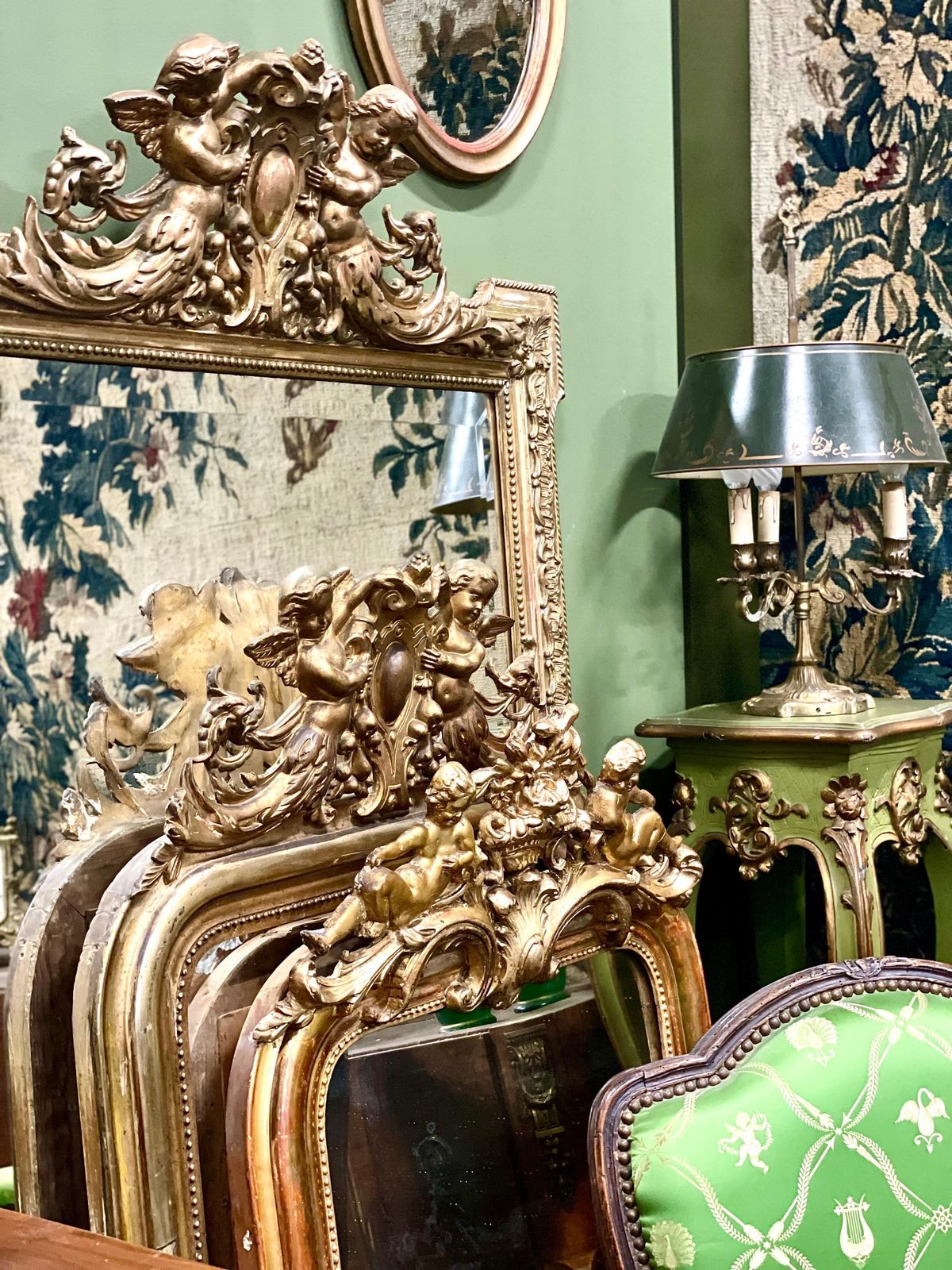 Home Decor Louis XVI Style Giltwood Mantle Mirror photo
