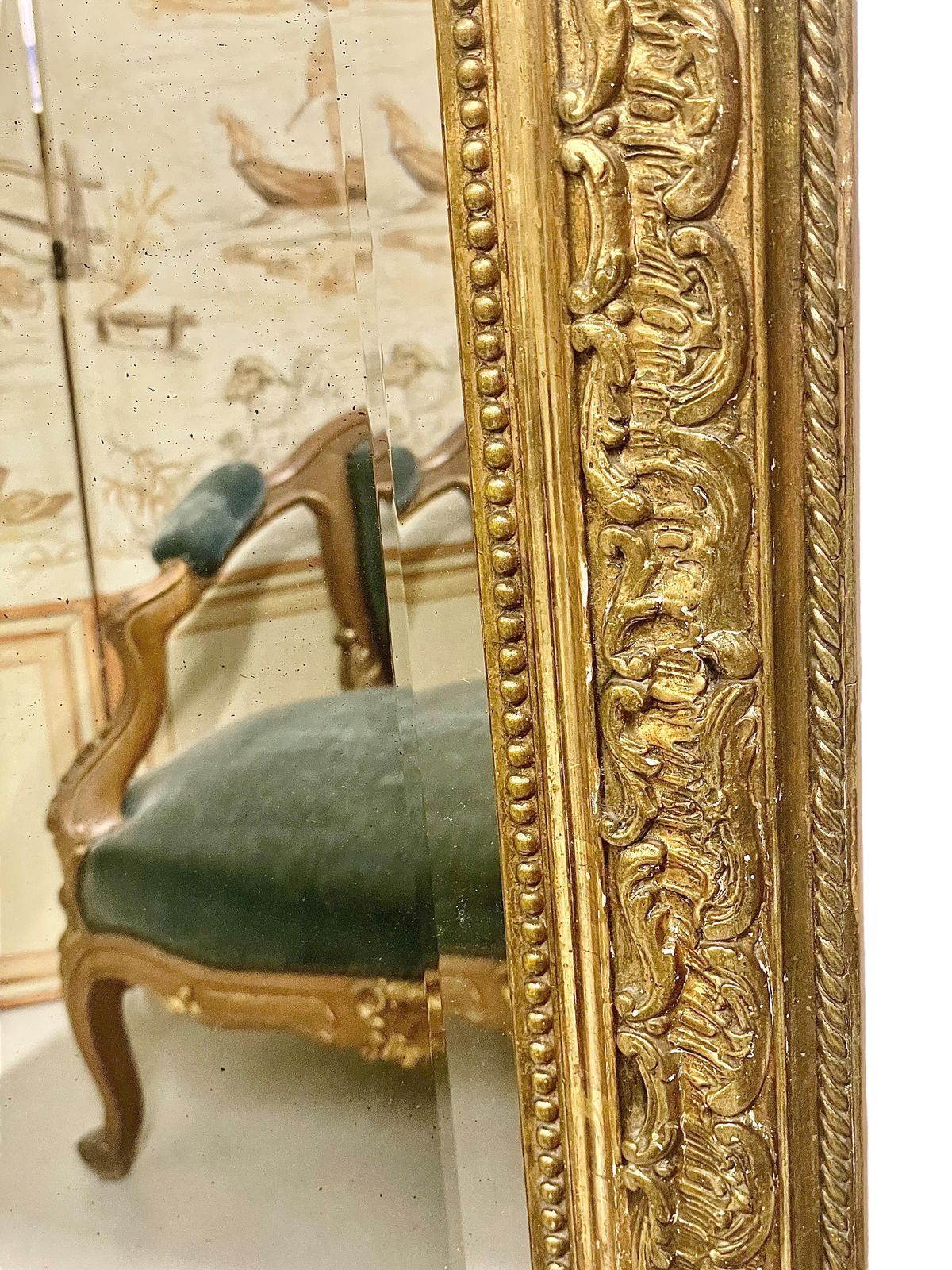 photo vinterior Louis XVI Style Giltwood Mantle Mirror