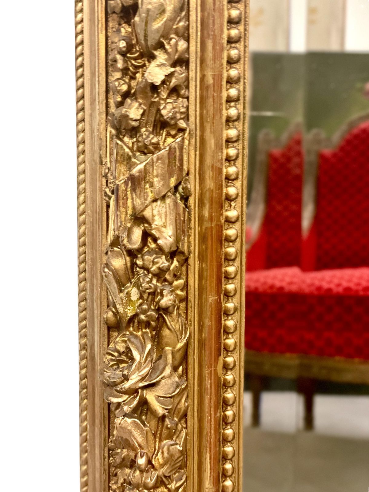 19th Century Outstanding Ornate Giltwood Mirror photo Home Decor