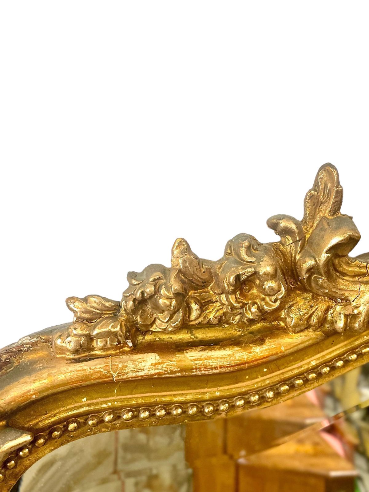 19th Century Louis XV Style Gilt Overmantle Mirror photo Home Decor