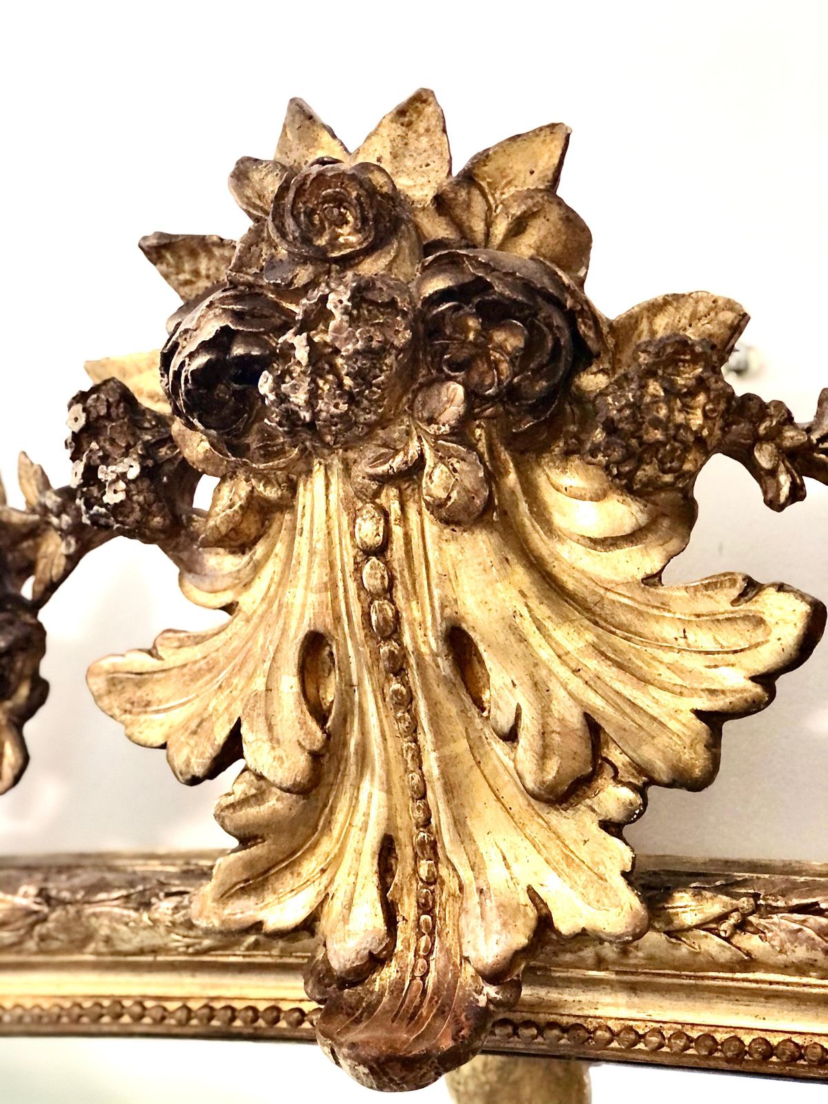 19th Century Neoclassical Grand Giltwood Mirror photo Home Decor